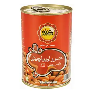 کنسرو لوبیا چیتی تند  420 گرمی بهروز