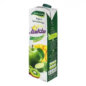 نوشیدنی مخلوط میوه‌های سبز 1 لیتری سان‌استار