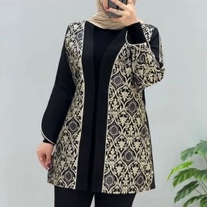 مانتو مزونی سوزندوزی سوین جنس مازراتی