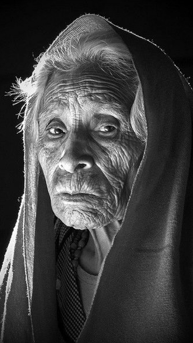پیرمرد-سیاه و سفید
