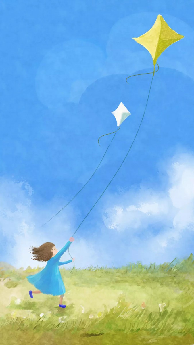 آسمان-بادکنک-بچه-دختر بچه-آبی