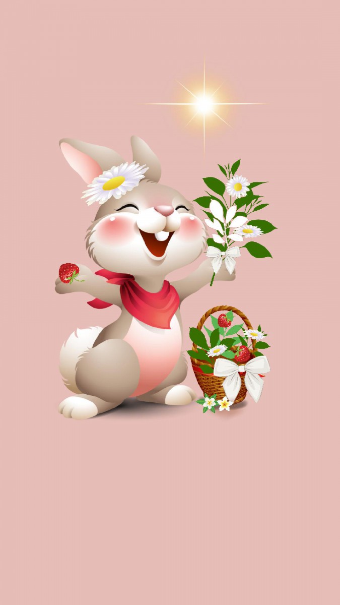 صورتی-خرگوش-گل