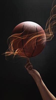 بسکتبال-توپ بسکتبال-دست-مشکی