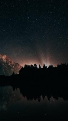جنگل-شب-ستارگان-دریاچه