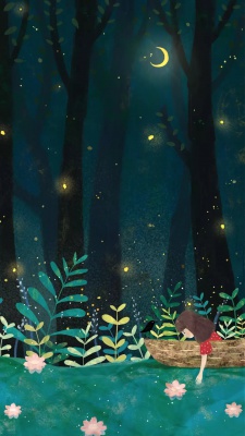 دختر-شب-سبز-جنگل