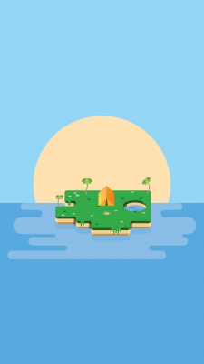 خورشید-آبی-جزیره